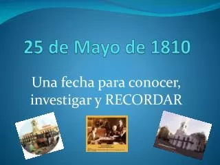 25 de Mayo de 1810
