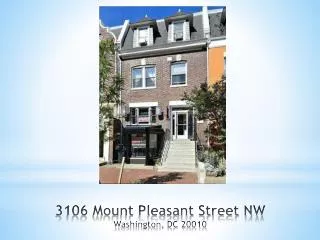 3106 Mount Pleasant Street NW Washington, DC 20010