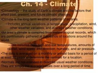 Ch. 14 - Climate