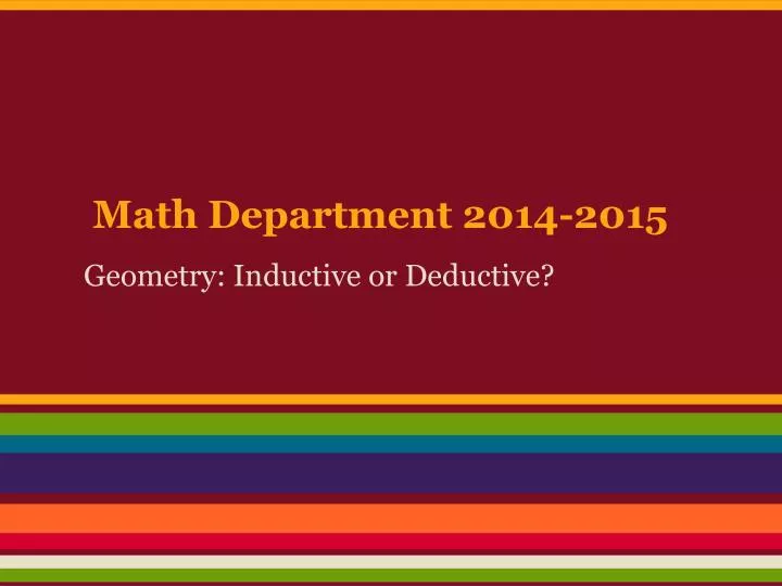 math department 2014 2015