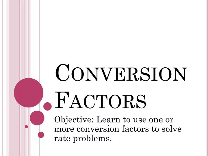 conversion factors