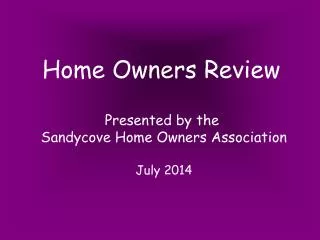 Home Owners Review