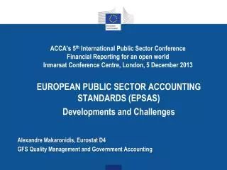 Alexandre Makaronidis , Eurostat D4 GFS Quality Management and Government Accounting