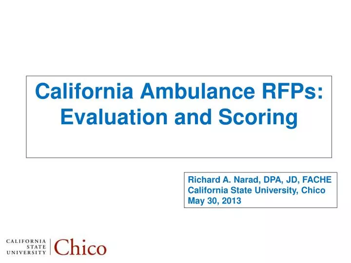 california ambulance rfps evaluation and scoring