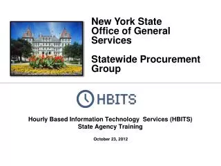 Hourly Based Information Technology Services (HBITS) State Agency Training