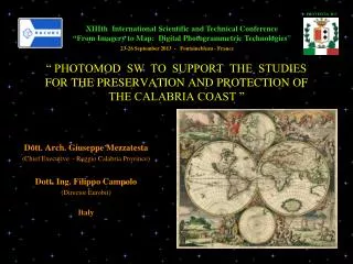 “ PHOTOMOD SW TO SUPPORT THE STUDIES FOR THE PRESERVATION AND PROTECTION OF