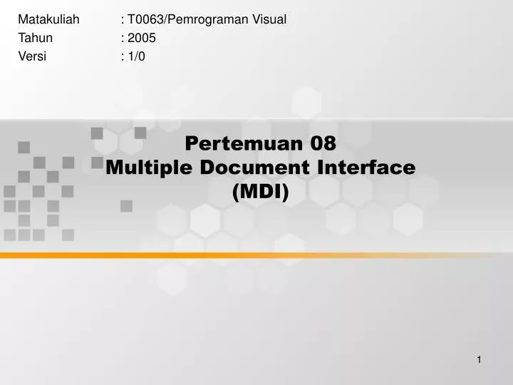 pertemuan 08 multiple document interface mdi