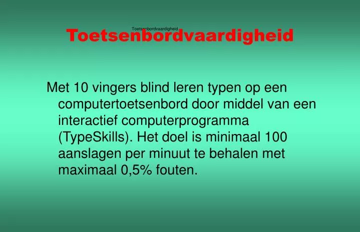 toetsenbordvaardigheid