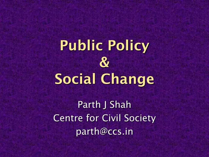 public policy social change