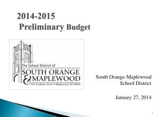 2014-2015 Preliminary Budget