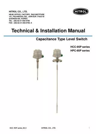 Capacitance Type Level Switch