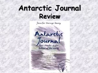 Antarctic Journal Review