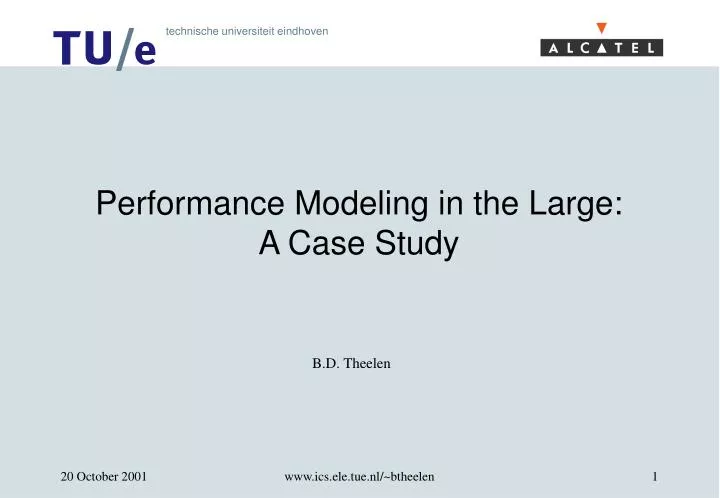 performance modeling in the large a case study