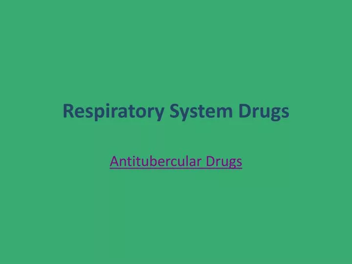 respiratory system drugs