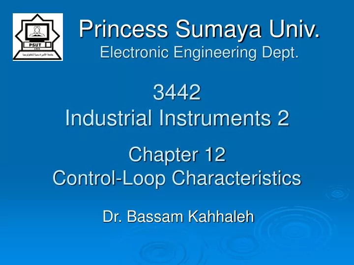 3442 industrial instruments 2 chapter 12 control loop characteristics