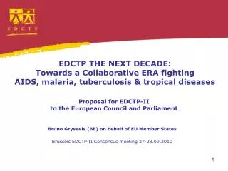 Proposal for EDCTP-II to the European Council and Parliament