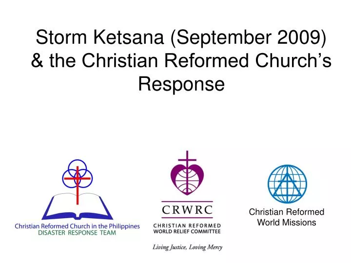 storm ketsana september 2009 the christian reformed church s response