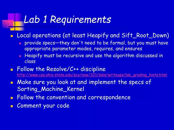 lab 1 requirements