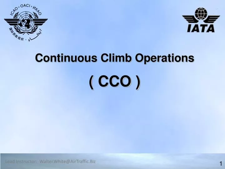continuous climb operations cco