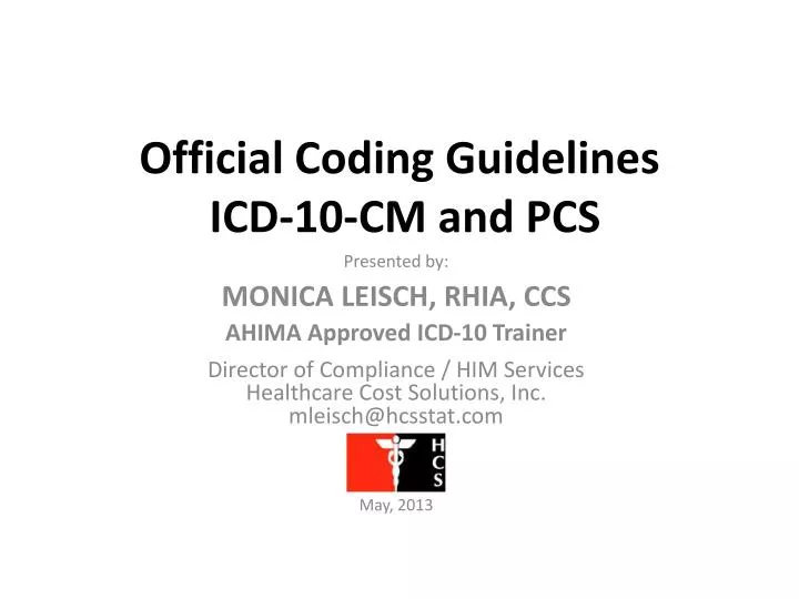 official coding guidelines icd 10 cm and pcs
