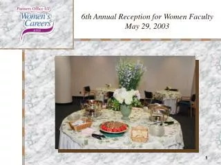 6th Annual Reception for Women Faculty May 29, 2003