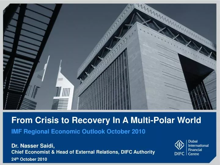 from crisis to recovery in a multi polar world