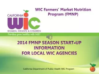 California Department of Public Health WIC Program