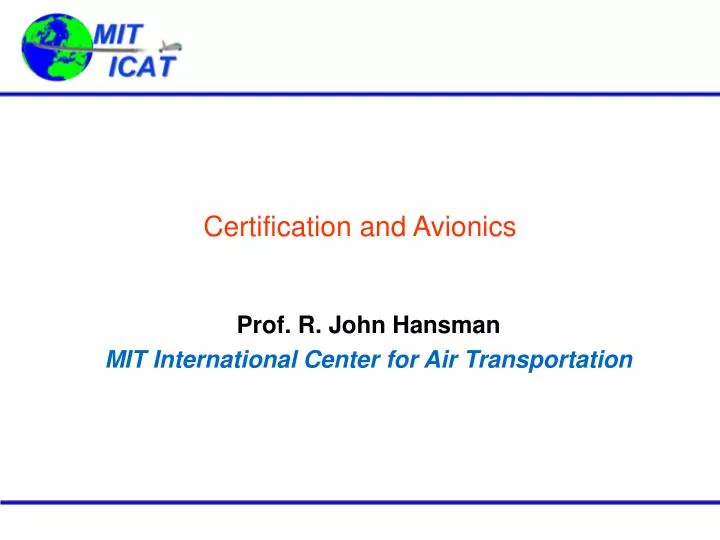 certification and avionics