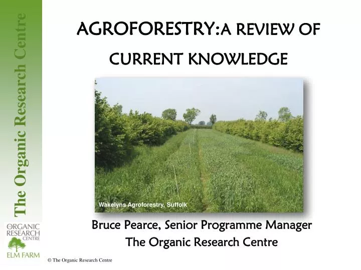 agroforestry a review of current knowledge