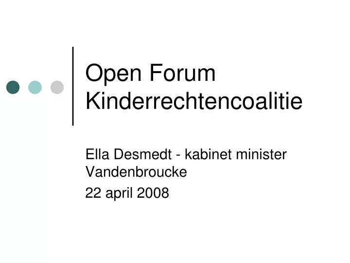 open forum kinderrechtencoalitie
