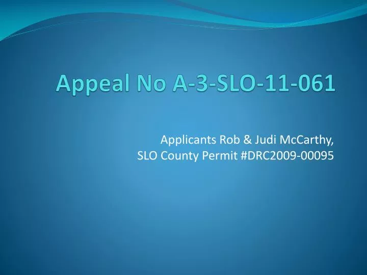 appeal no a 3 slo 11 061