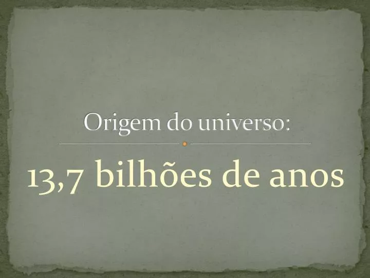 origem do universo