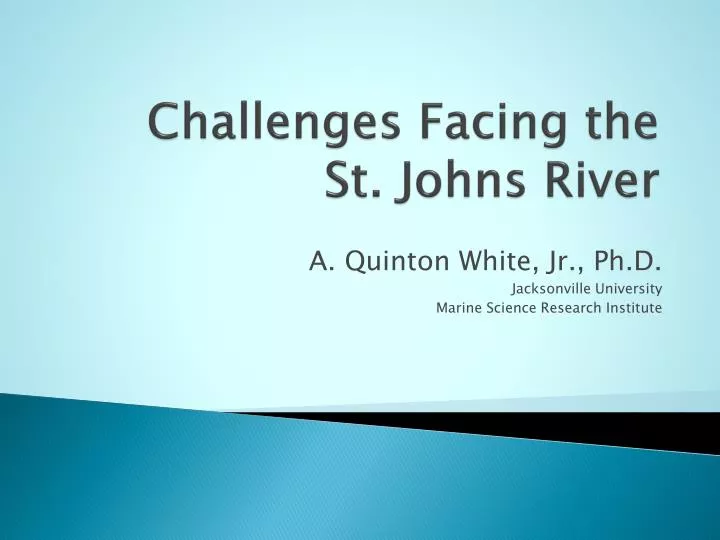 challenges facing the st johns river