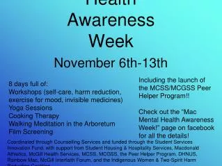 Mac Mental Health Awareness Week