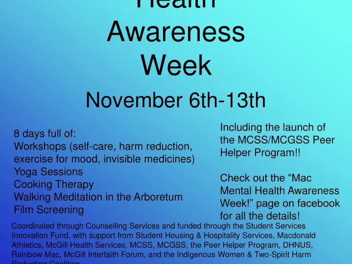 mac mental health awareness week