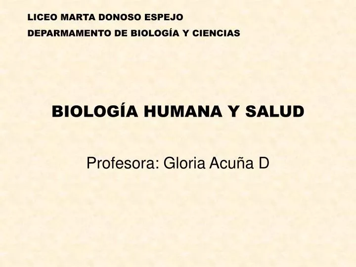 biolog a humana y salud