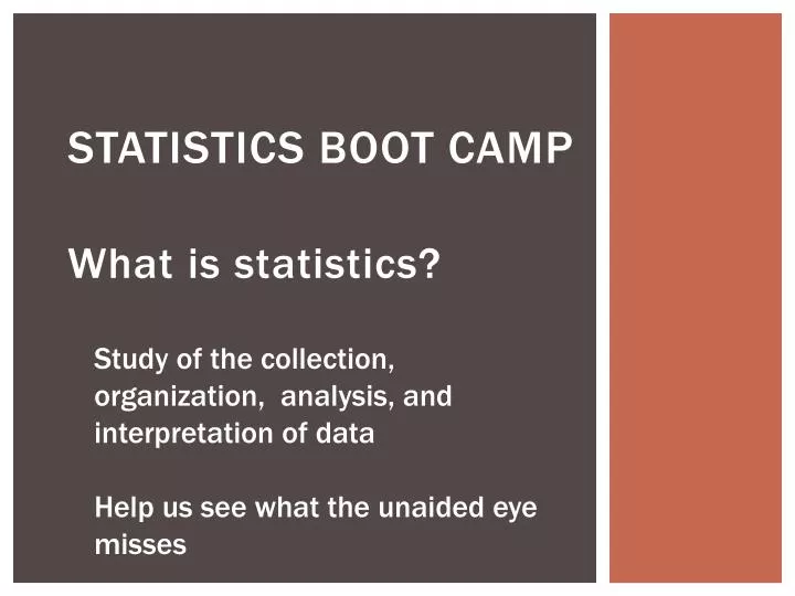 statistics boot camp