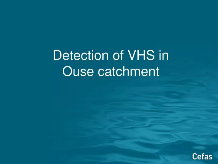 detection of vhs in ouse catchment
