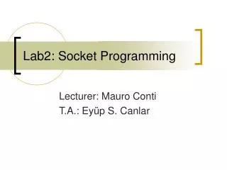 Lab2: Socket Programming