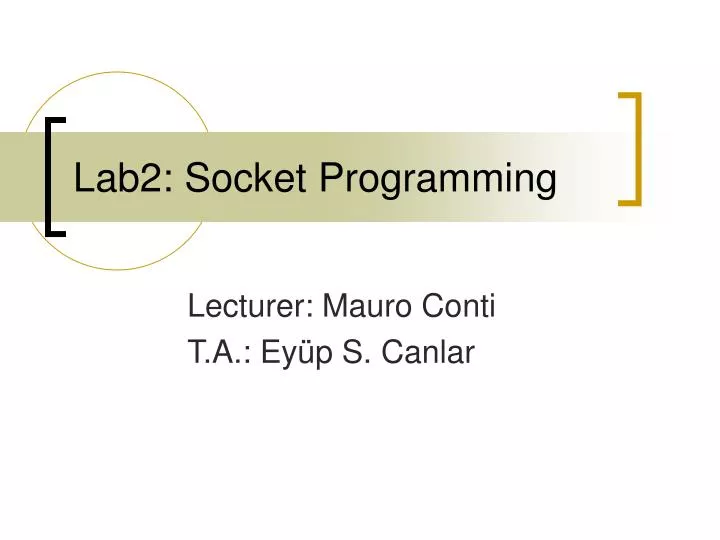 lab2 socket programming