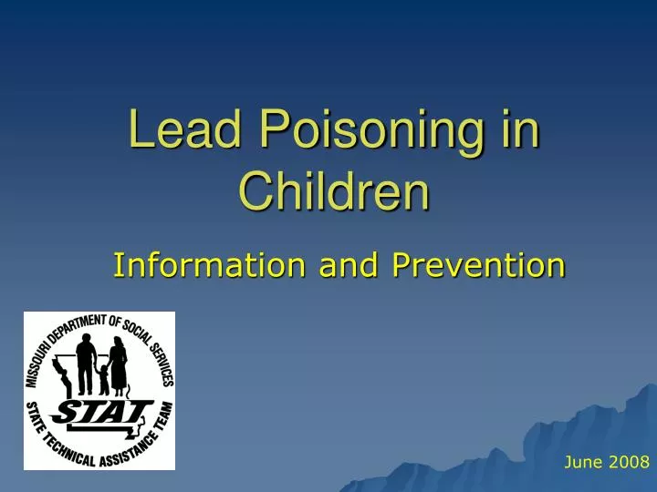 lead poisoning in children