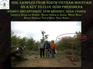 soil SAMPLES from north Vietnam Mountain As A Key to Clue OCDD PheNOmEna