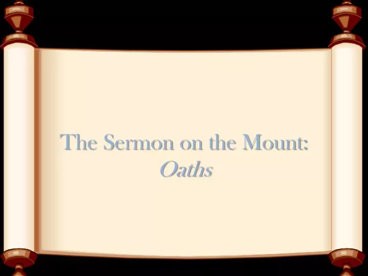 the sermon on the mount oaths