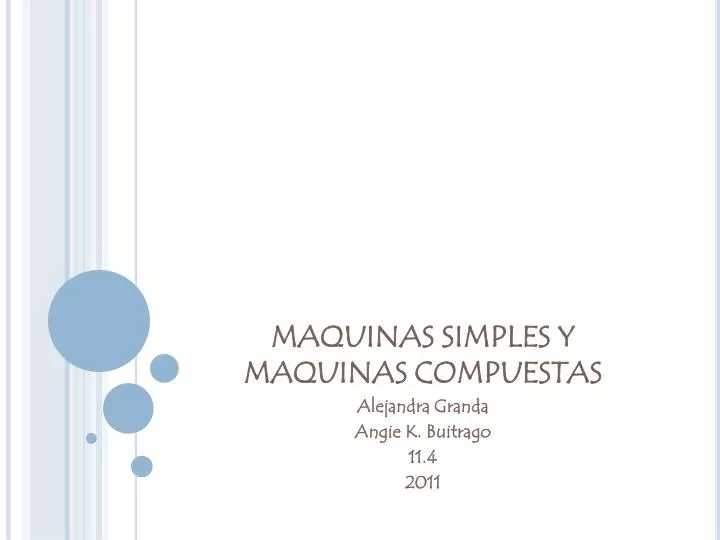 maquinas simples y maquinas compuestas