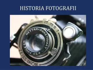 HISTORIA FOTOGRAFII