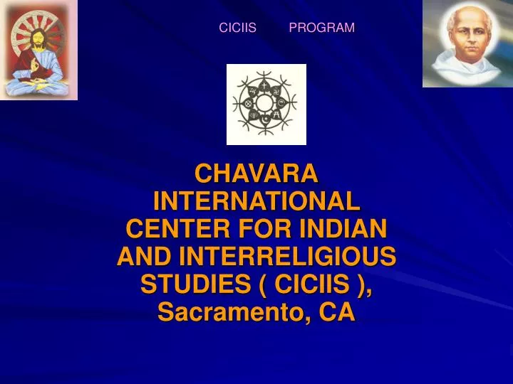 chavara international center for indian and interreligious studies ciciis sacramento ca
