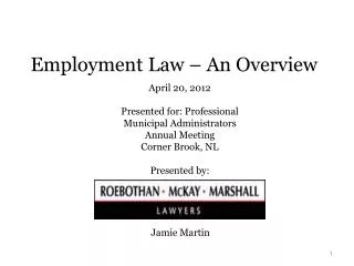 Employment Law – An Overview