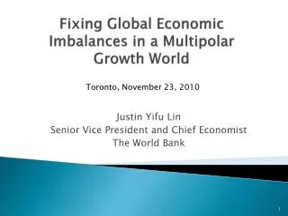Fixing Global Economic Imbalances in a Multipolar Growth World
