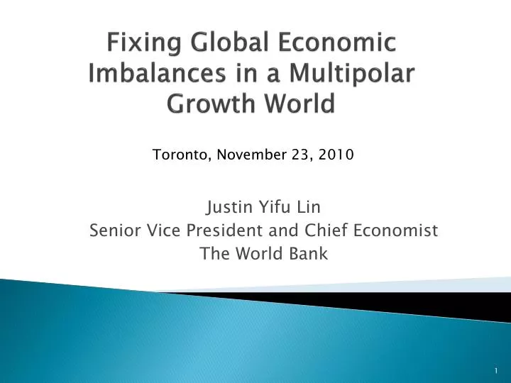 fixing global economic imbalances in a multipolar growth world
