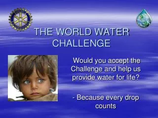 THE WORLD WATER CHALLENGE